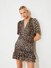Kurzes Kleid mit Animal-Print - Tempel Hamburg