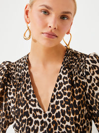 Kurzes Kleid mit Animal-Print - Tempel Hamburg