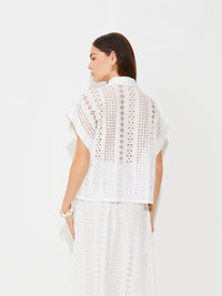 Bluse mit Lochstickerei - Tempel Hamburg