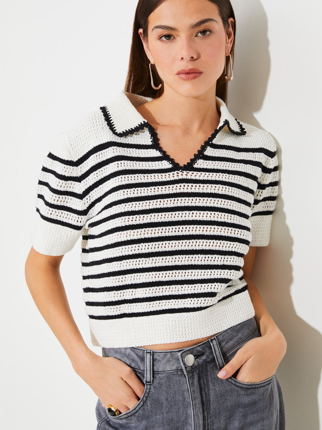 Gestricktes Polo-Shirt - Tempel Hamburg