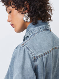 Leichte Denim Bluse Laos - Tempel Hamburg