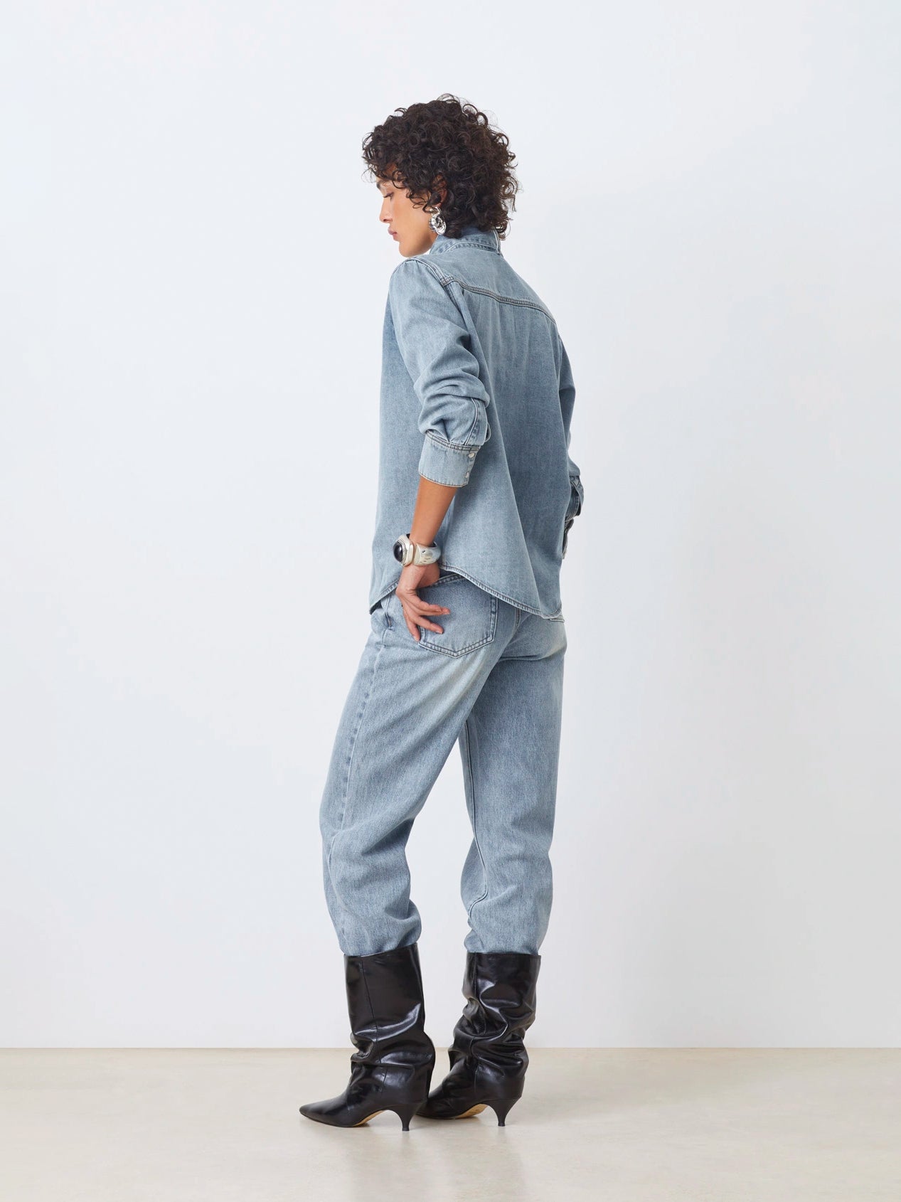 Leichte Denim Bluse Laos - Tempel Hamburg