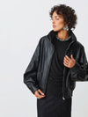 Biker-Jacke aus ECO - Leder mit doppeltem Kragen - Tempel Hamburg