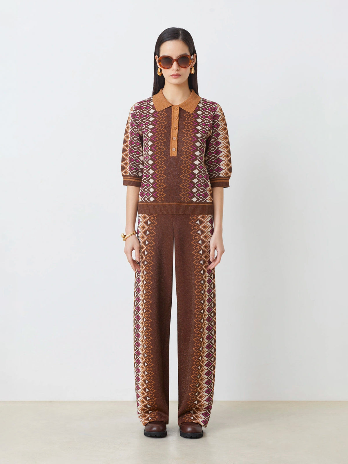 Lurex-Jacquard Hose - Tempel Hamburg