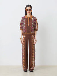 Lurex-Jacquard Hose - Tempel Hamburg