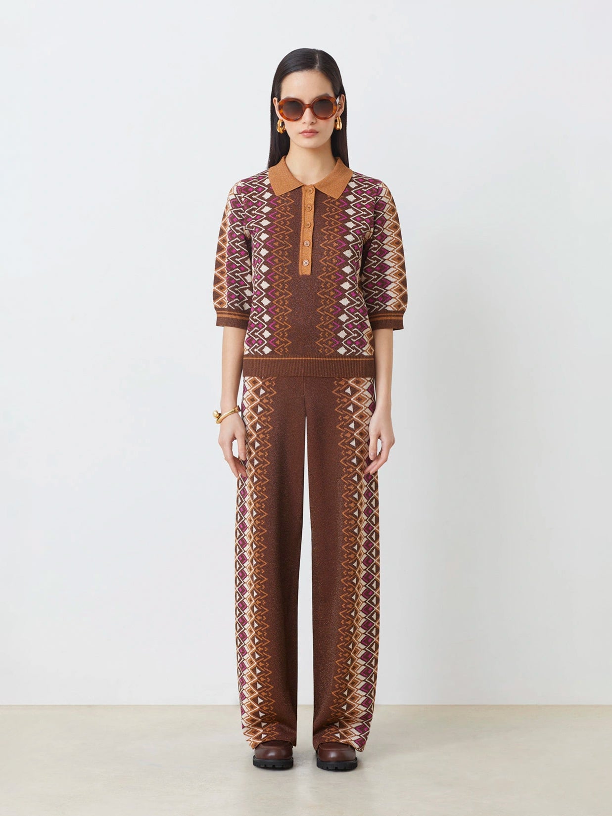 Lurex-Jacquard Hose - Tempel Hamburg