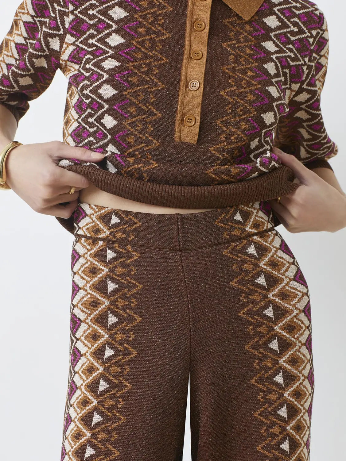 Lurex-Jacquard Hose - Tempel Hamburg