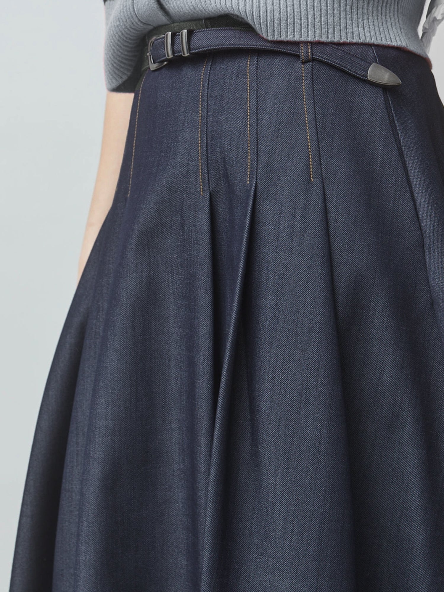 Midi-Jeansrock