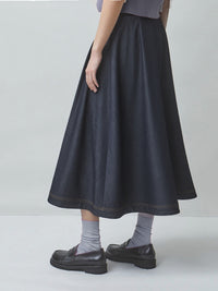 Midi-Jeansrock