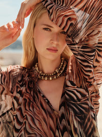 Bluse mit Animal-Print - Tempel Hamburg