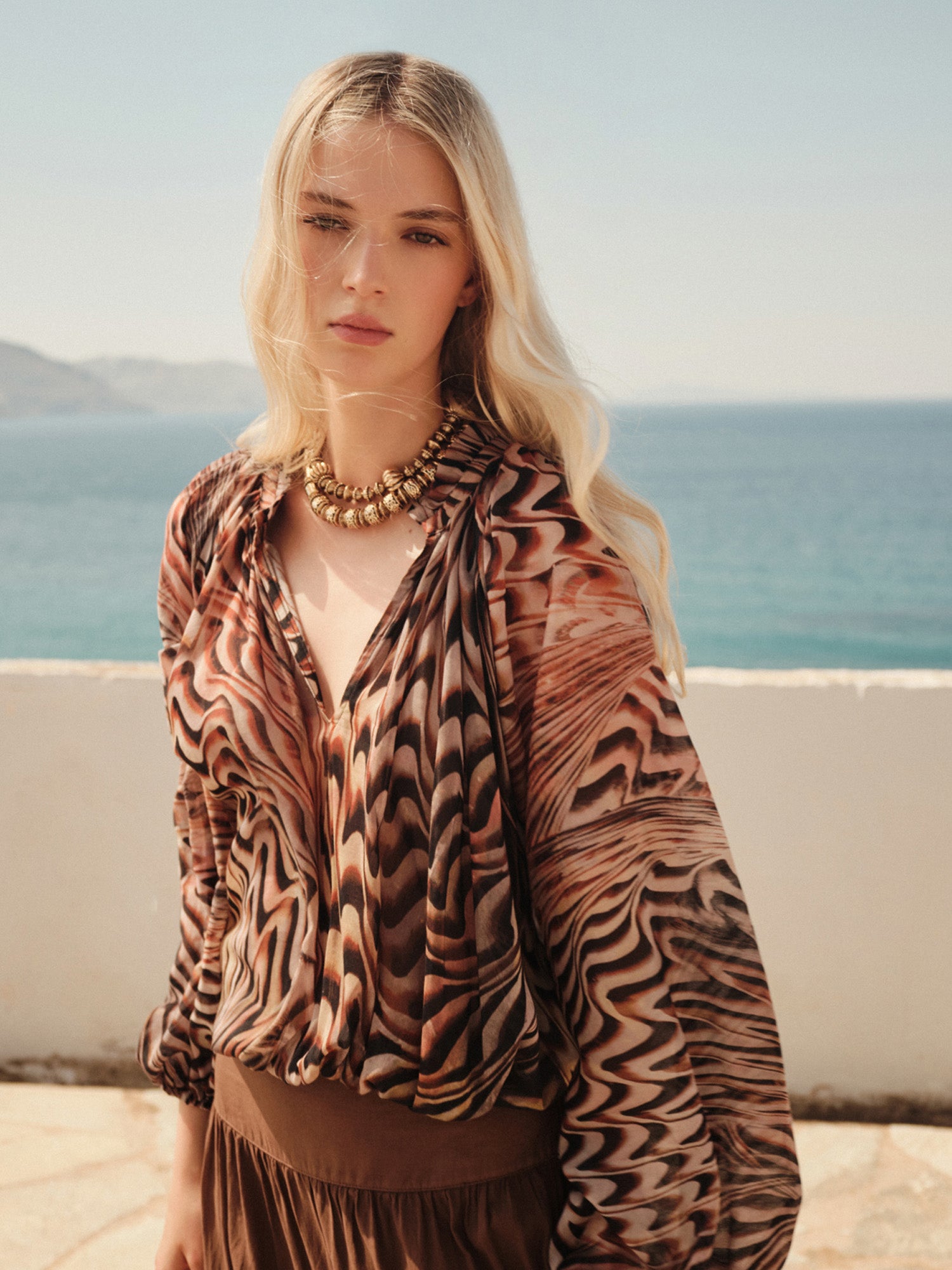 Bluse mit Animal-Print - Tempel Hamburg