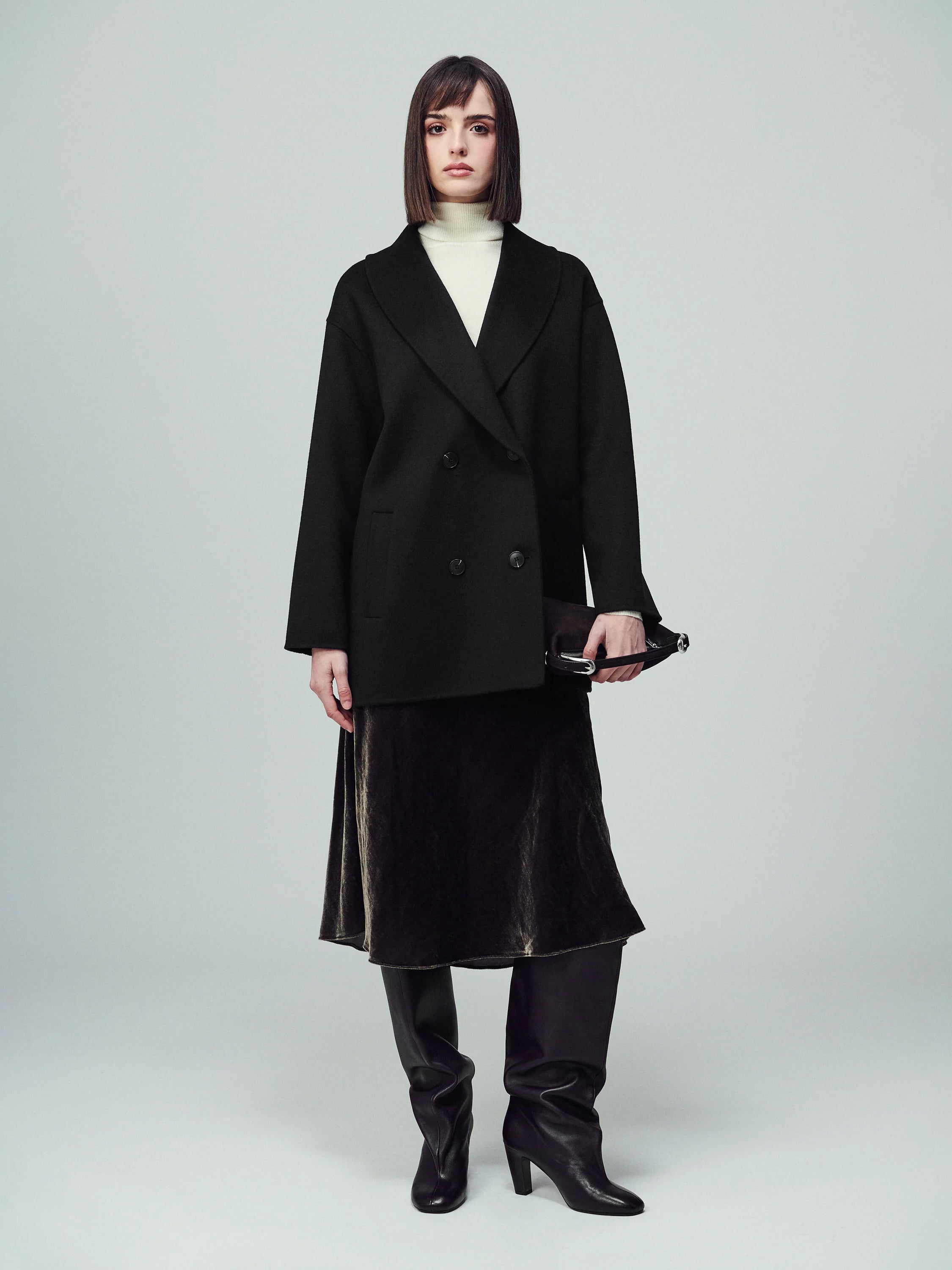 Brooklyn oversize Jacke in schwarz - Tempel Hamburg