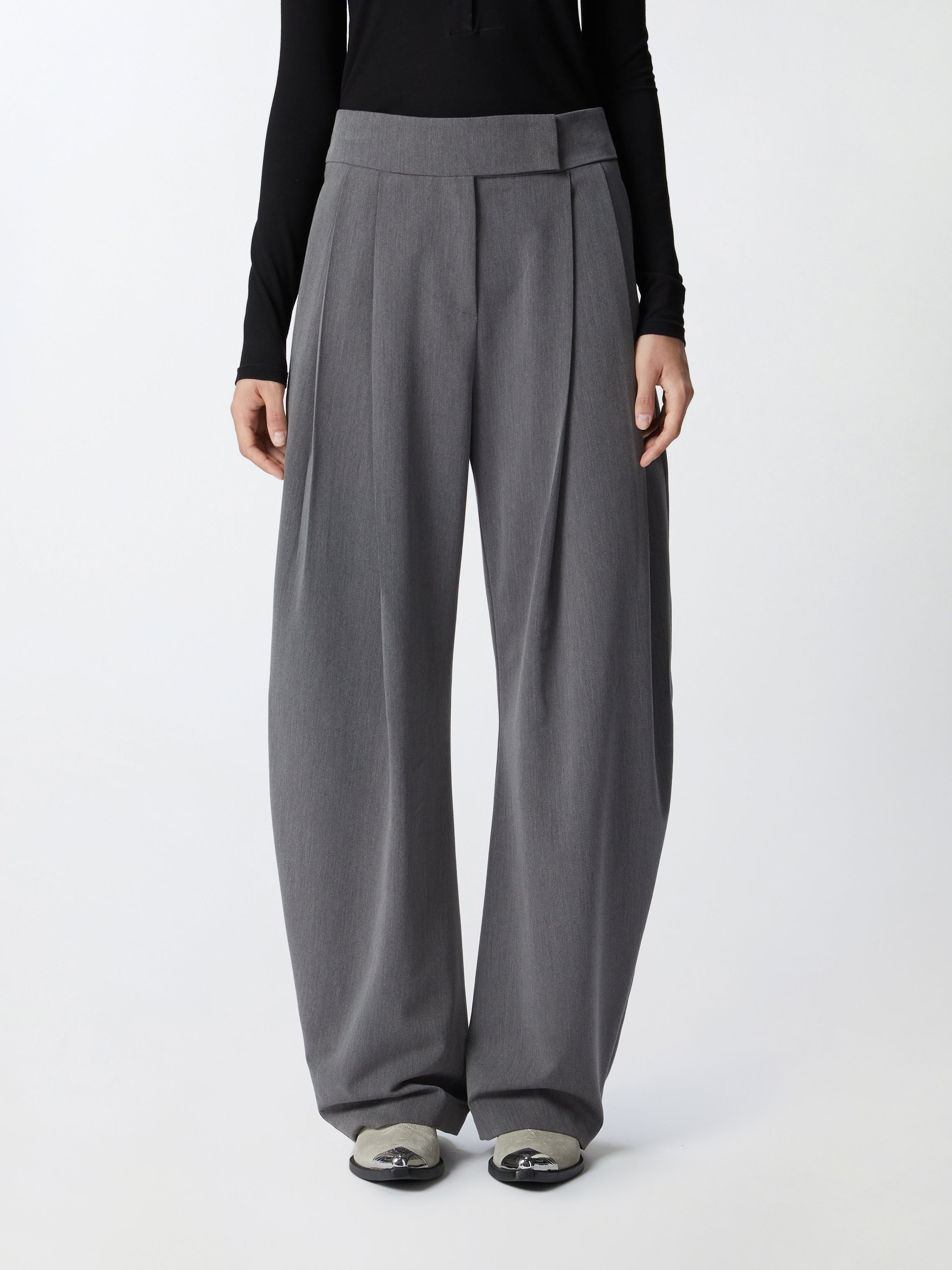 Wide-Leg-Hose mit leicht geschwungenem Bein - Tempel Hamburg
