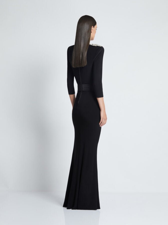 Abendkleid mit skulpturaler Silhouette - Tempel Hamburg