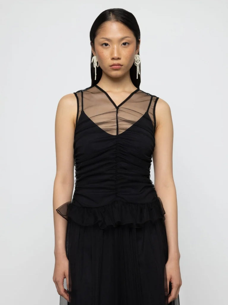 Gerafftes Tüll-Kleid - Tempel Hamburg