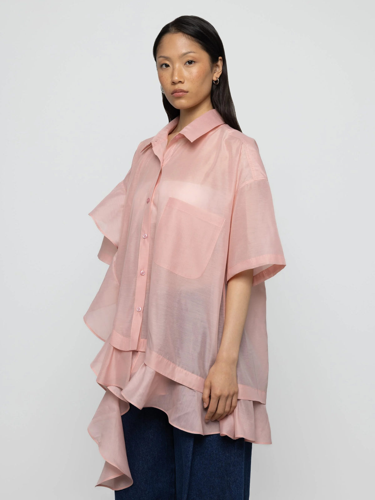 Oversized Rüschen-Hemd - Tempel Hamburg