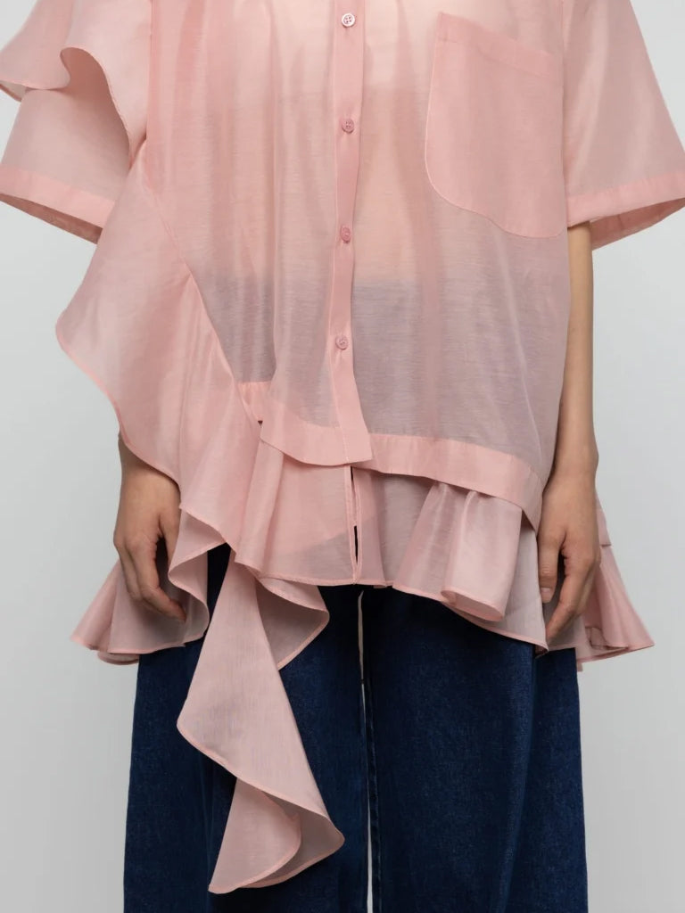 Oversized Rüschen-Hemd - Tempel Hamburg