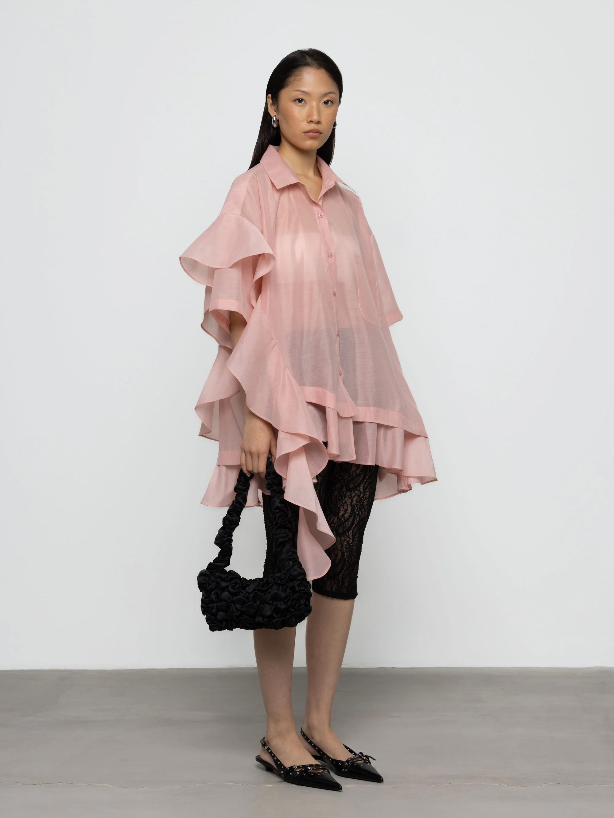 Oversized Rüschen-Hemd - Tempel Hamburg