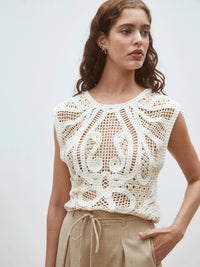 Boho-Top in creme - Tempel Hamburg