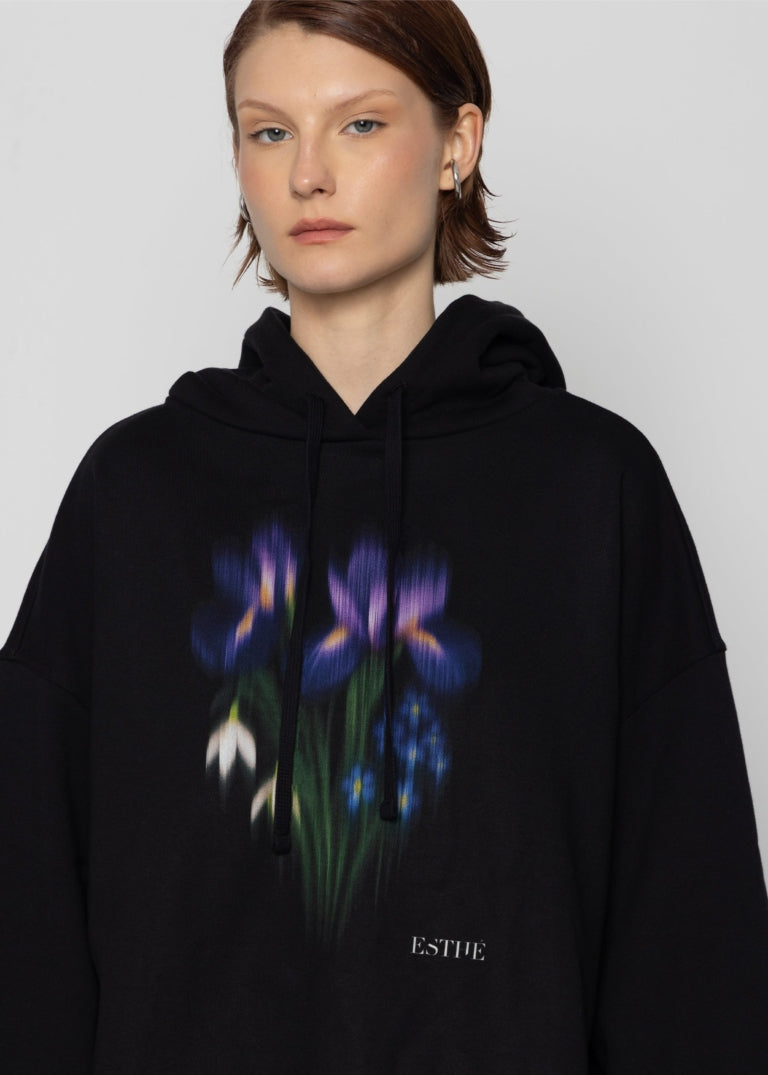 Hoodie mit Iris Bouquet - Tempel Hamburg