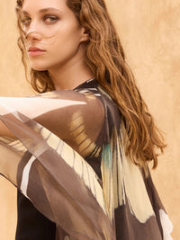 Primavera Braun & Beige Cape