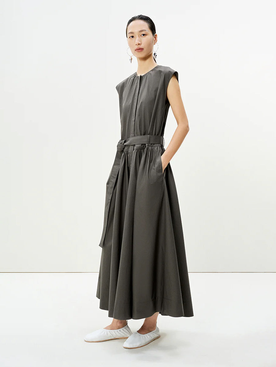 Baumwollkleid in Eukalyptus-Green - Tempel Hamburg