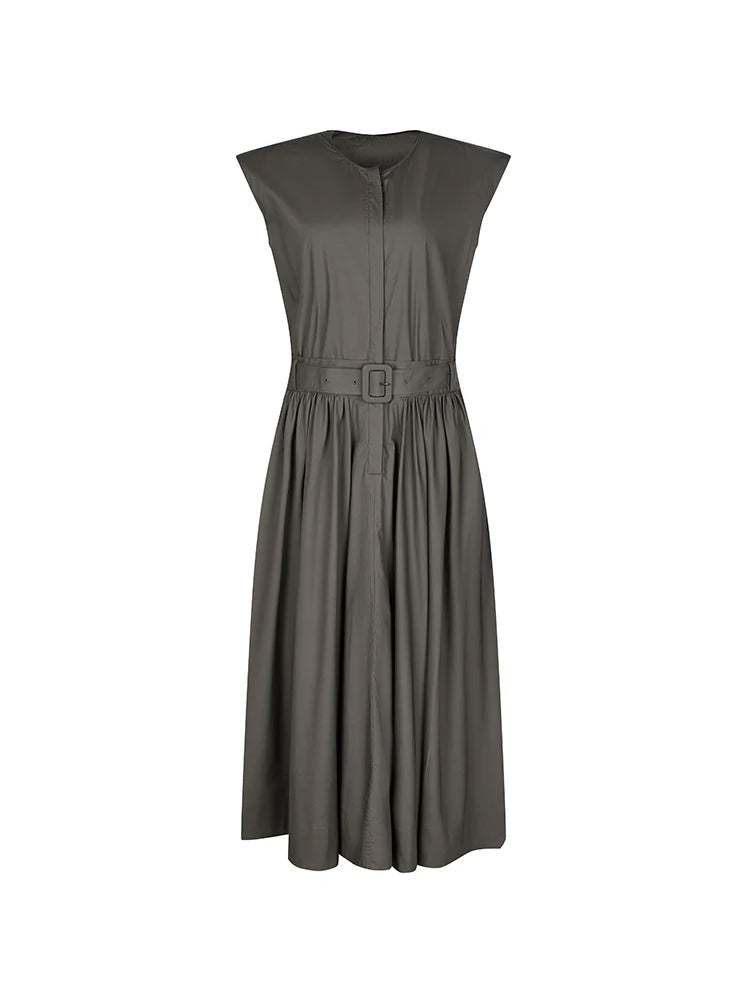 Baumwollkleid in Eukalyptus-Green - Tempel Hamburg