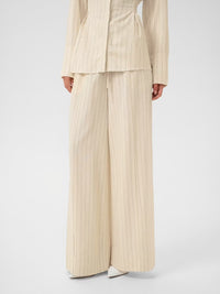 Viskose-Leinen Marlene Hose mit Nadelstreifen - Tempel Hamburg