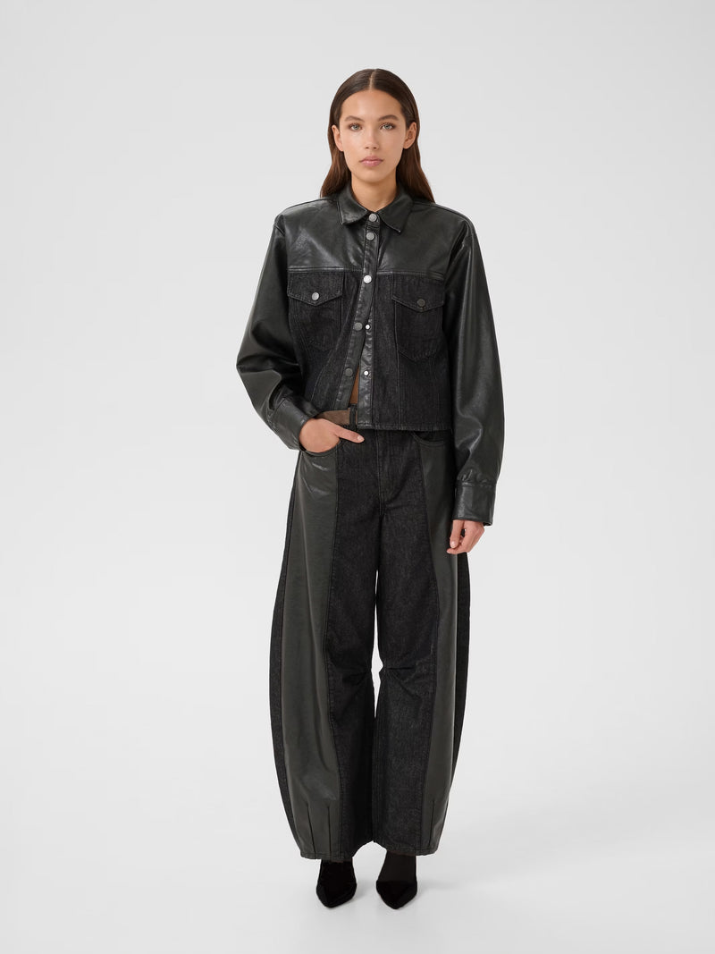 Barrel-Jeans in black