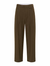 Bundfaltenhose in Dark Beech