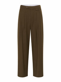 Bundfaltenhose in Dark Beech