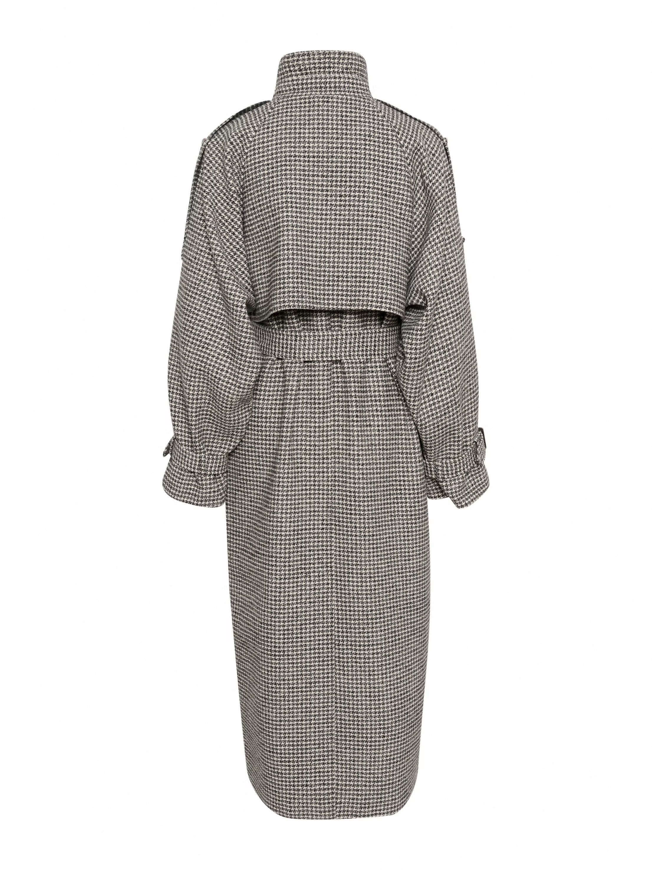 Oversize Mantel mit Pipita-Muster