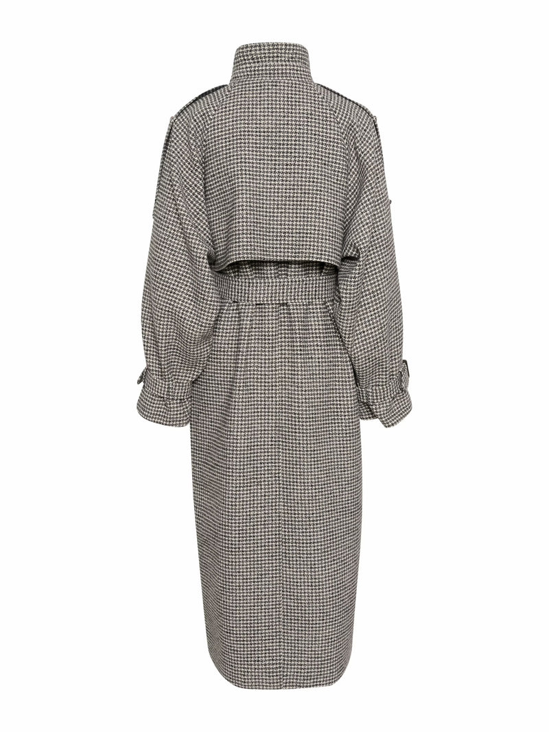 Oversize Mantel mit Pipita-Muster