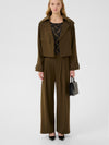 Bundfaltenhose in Dark Beech