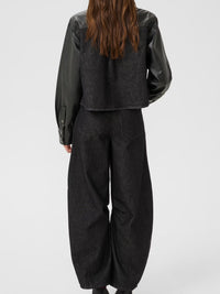Barrel-Jeans in black