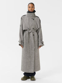 Oversize Mantel mit Pipita-Muster