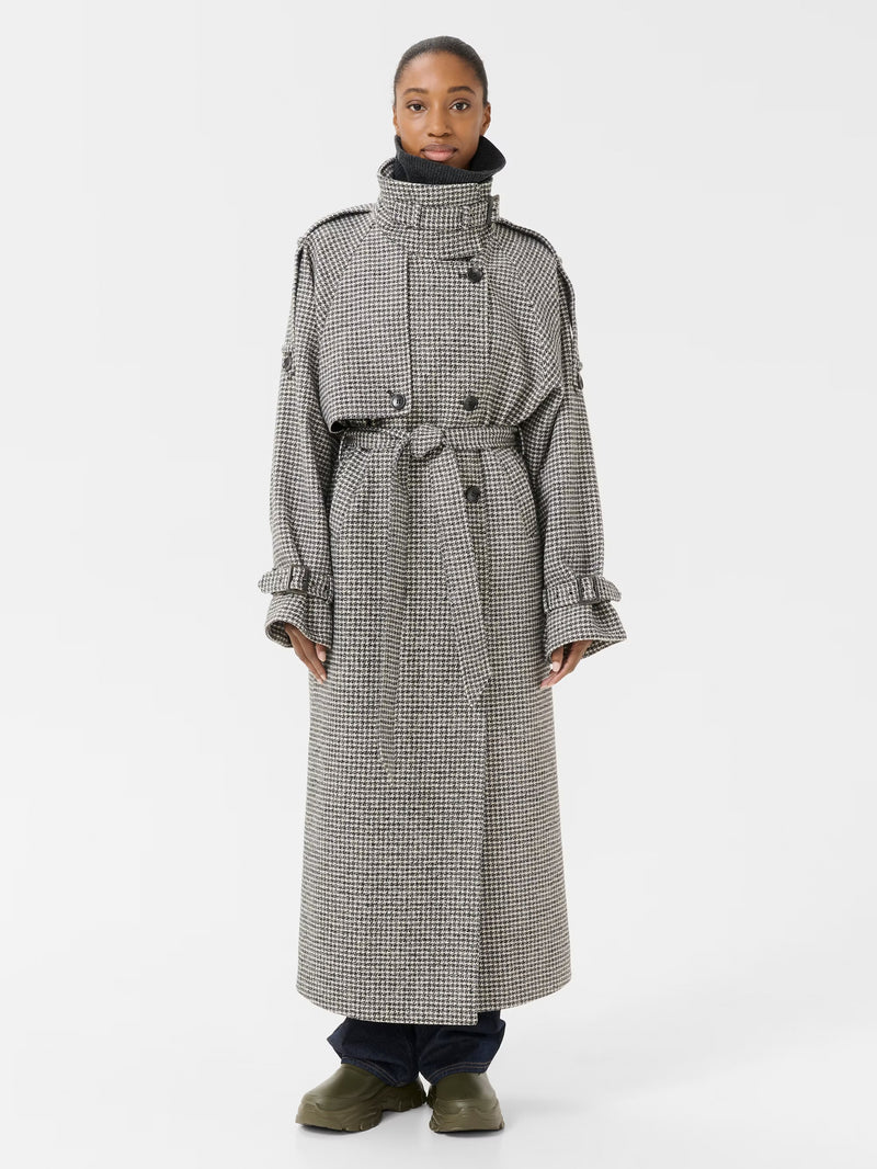 Oversize Mantel mit Pipita-Muster