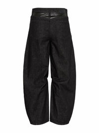 Barrel-Jeans in black