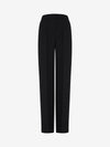Hochgeschnittene gerade Hose aus Crèpe