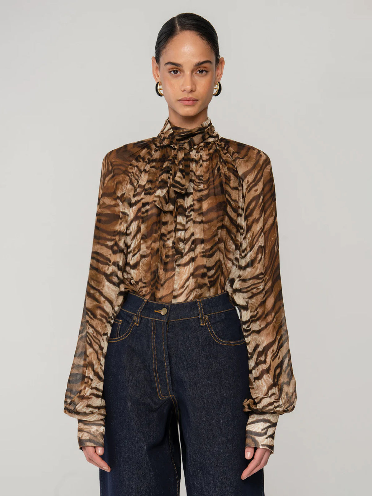 Bluse mit Animal-Print