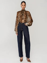 Bluse mit Animal-Print
