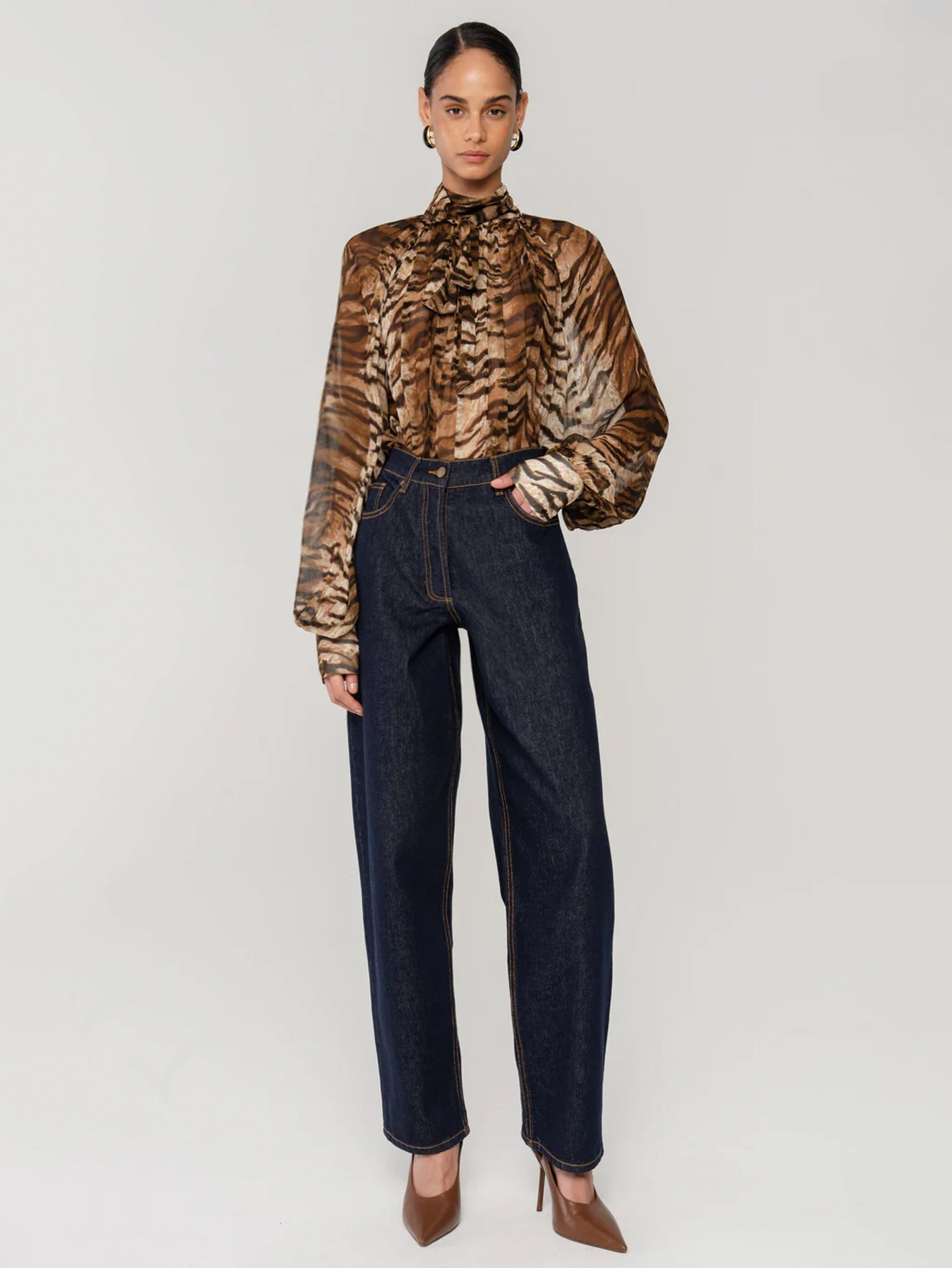 Bluse mit Animal-Print