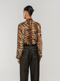Bluse mit Animal-Print