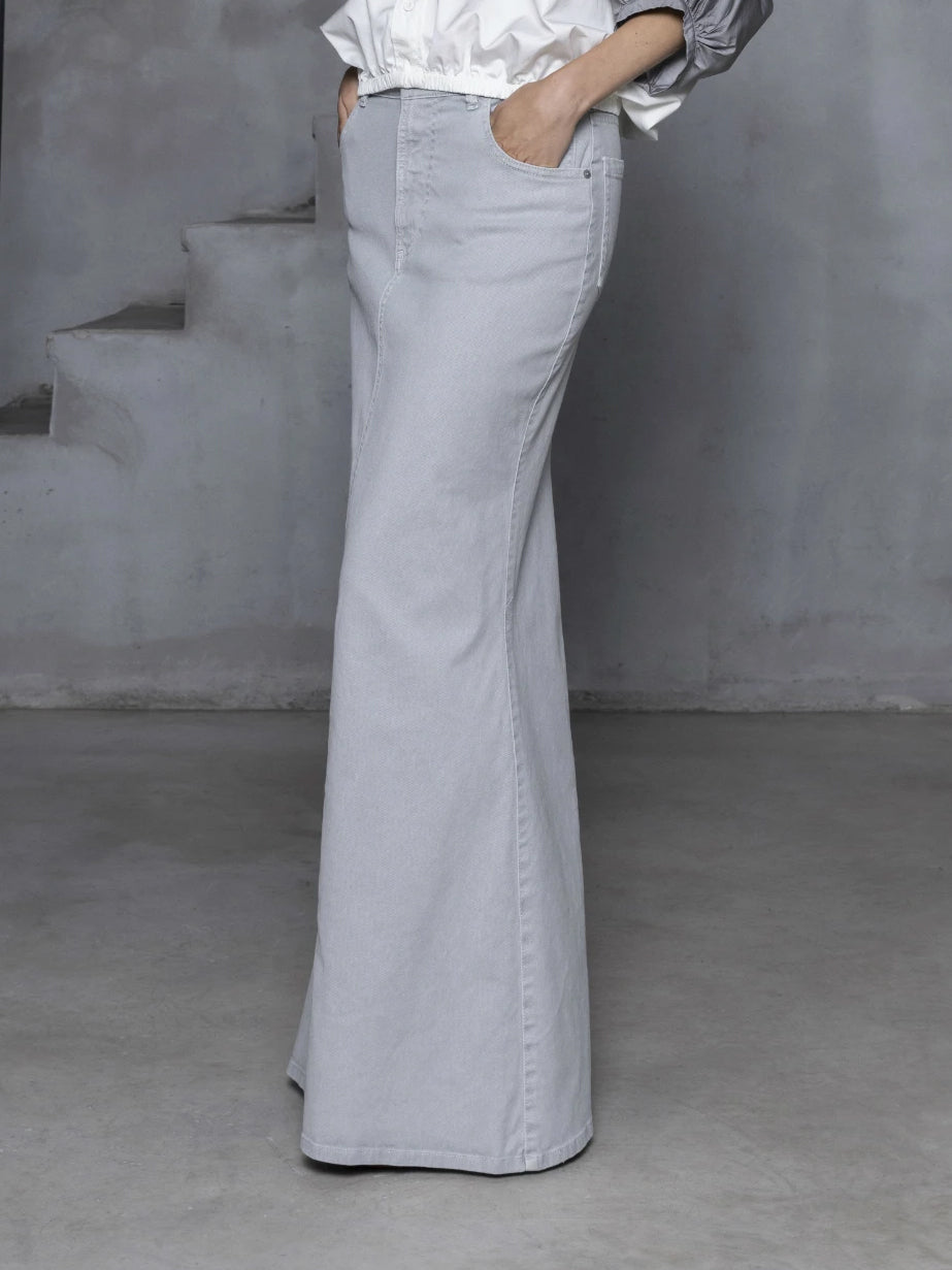 Langer Jeans Rock