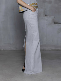 Langer Jeans Rock