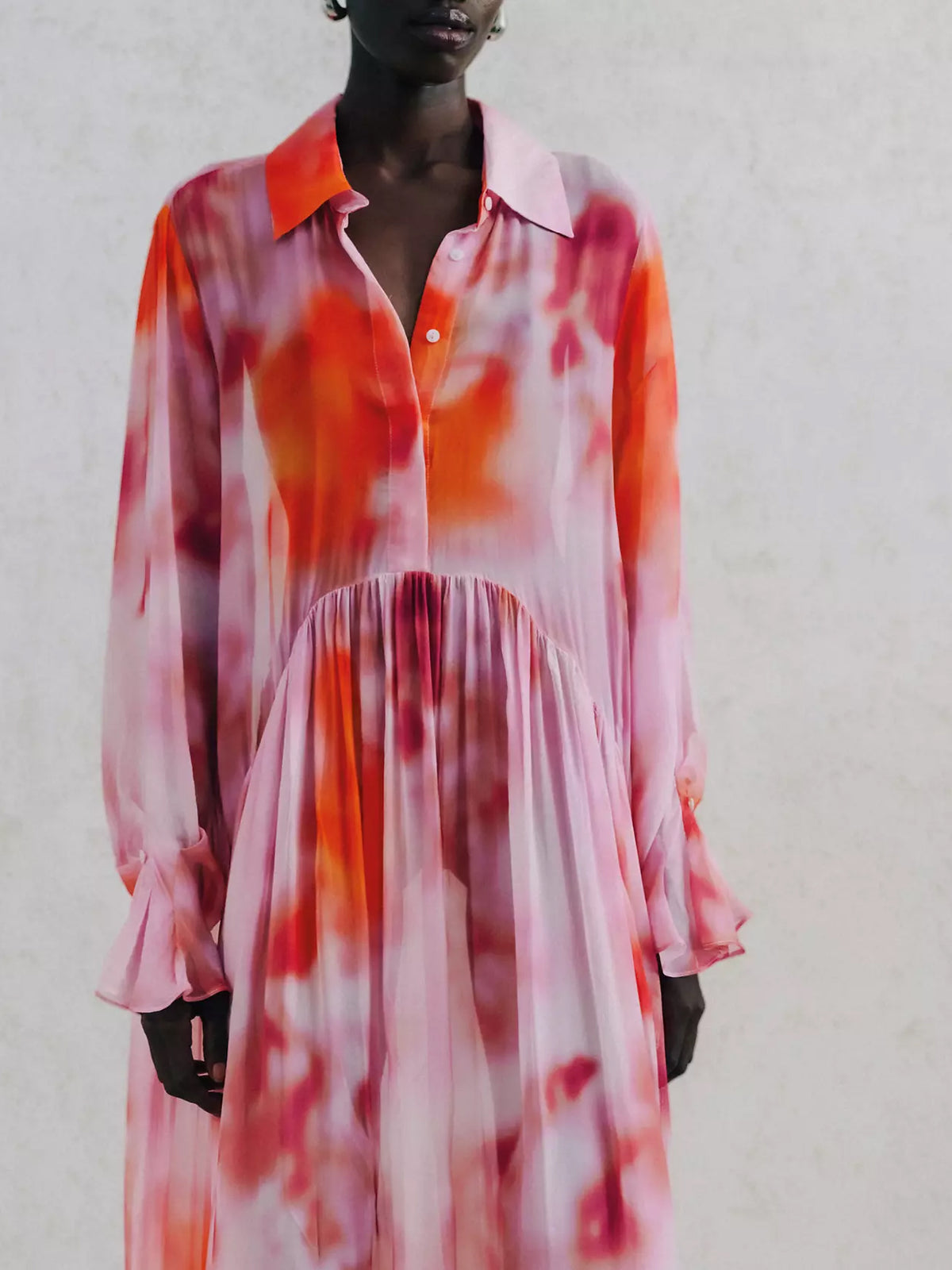 Weites Kleid mit Farbverlauf in pink - Tempel Hamburg