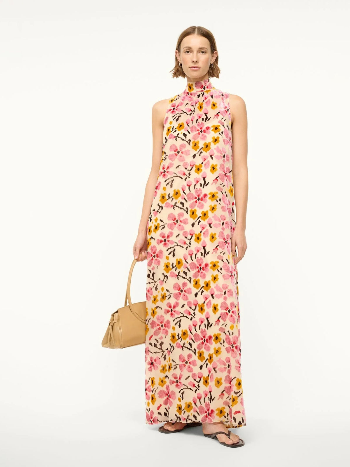 Maxi-Kleid mit 3D Blumendruck - Tempel Hamburg