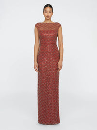 Kupferfarbenes Abendkleid Aura