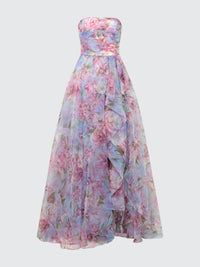 Korsagen Kleid mit Blüten - Tempel Hamburg