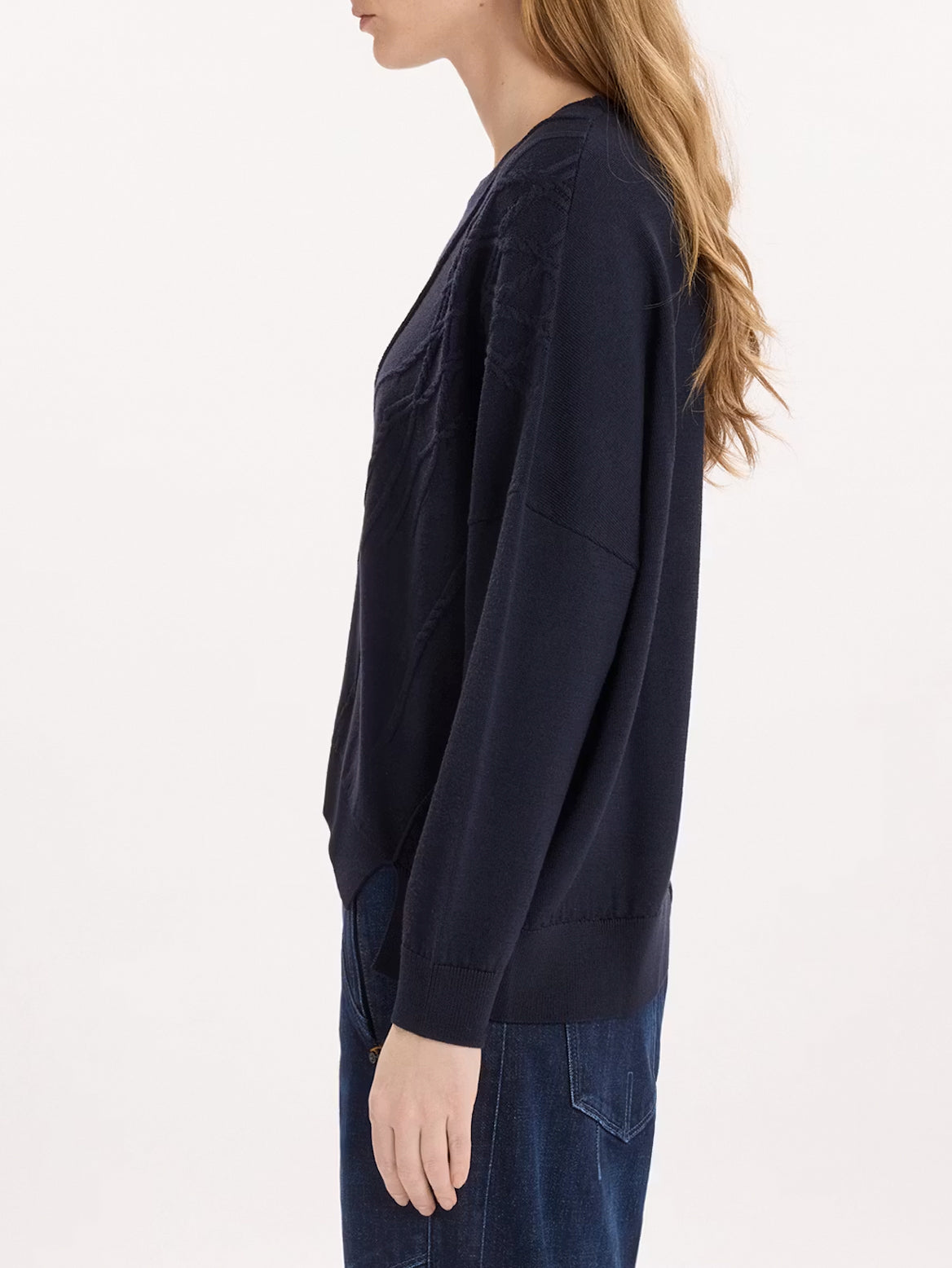 Pullover mit geflochtener Struktur